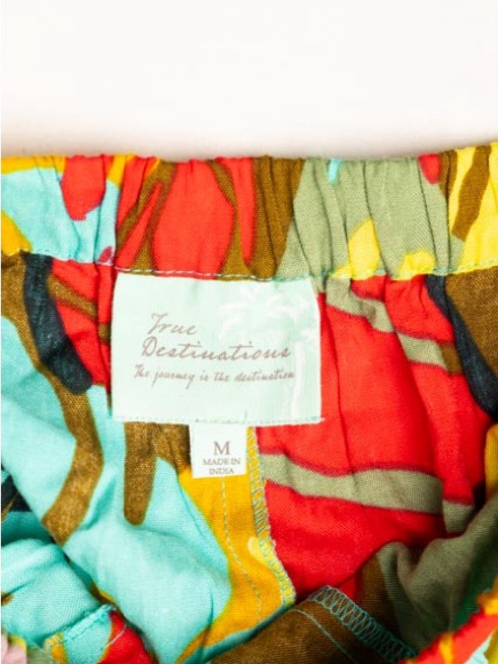 Vacation Yellow Multi-Color Tropical Swim Coverup Pants- never worn! - Picture 4 of 4